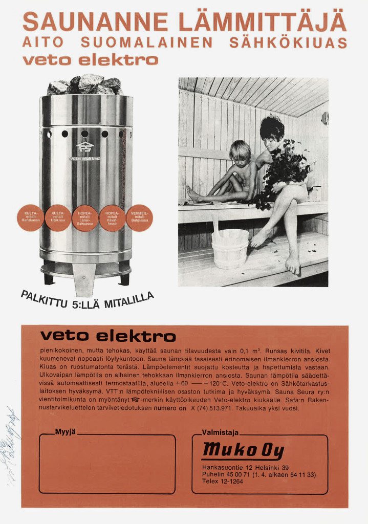 Old Veto electric heater - Our story - Old brochure from 60s